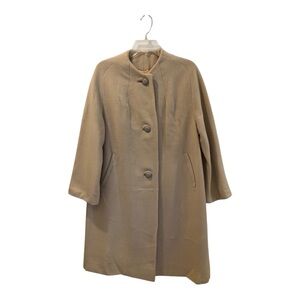 Vintage Women’s Elegant Cashmere Tan Coat with additional Mink collar